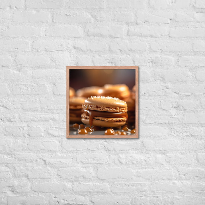 Salted Caramel Macarons Framed poster 🤤 from Yumify.AI