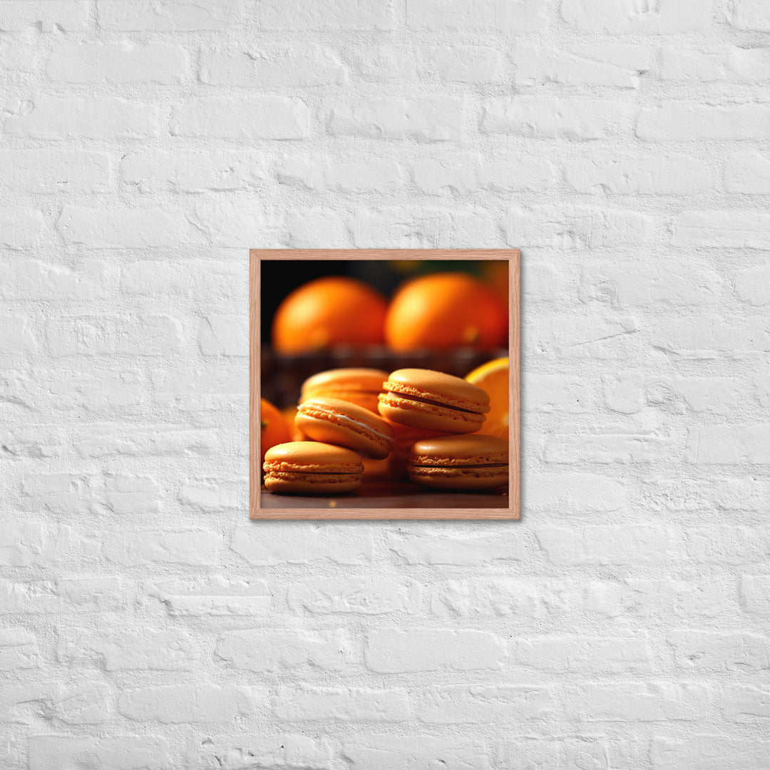 Orange Macarons Framed poster 🤤 from Yumify.AI