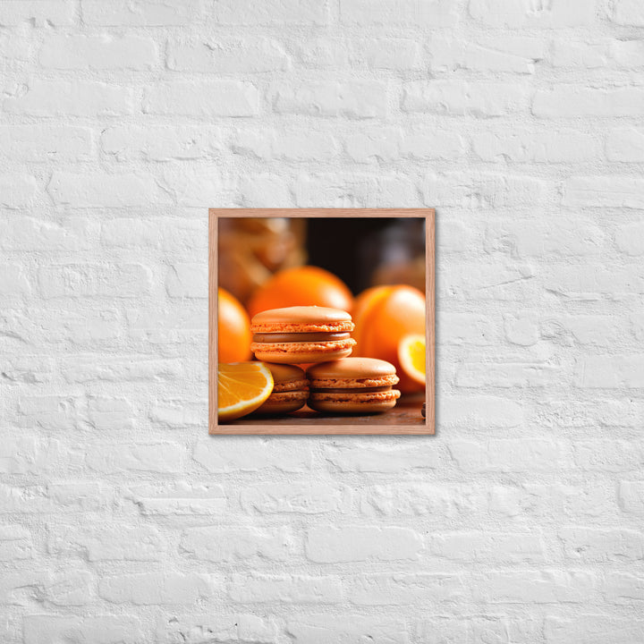 Orange Macarons Framed poster 🤤 from Yumify.AI