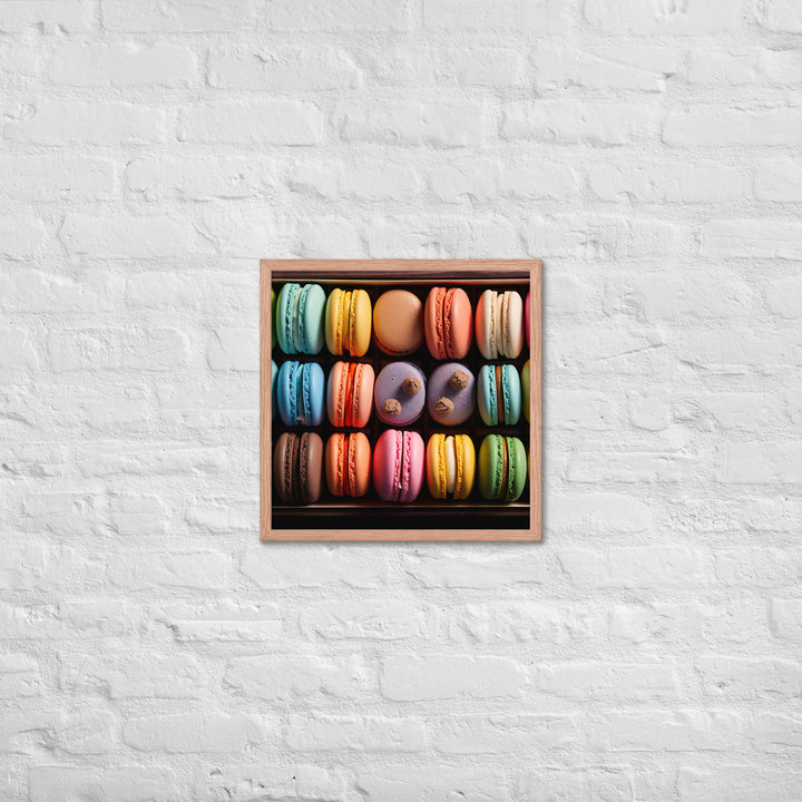 Mixed Flavored Macarons Framed poster 🤤 from Yumify.AI