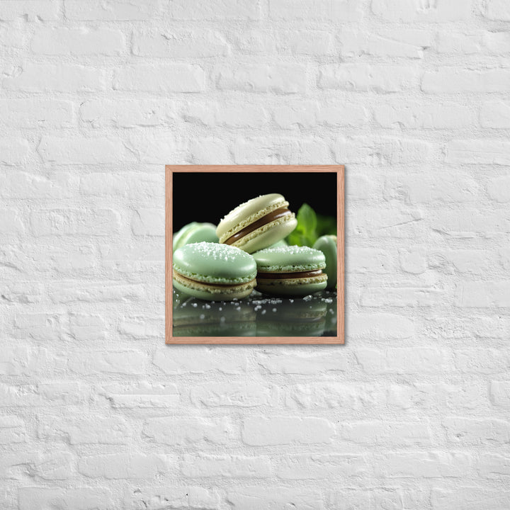 Mint Macarons Framed poster 🤤 from Yumify.AI