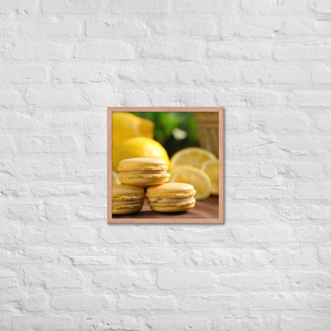 Lemon Macarons Framed poster 🤤 from Yumify.AI