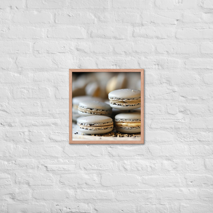 Earl Grey Macarons Framed poster 🤤 from Yumify.AI