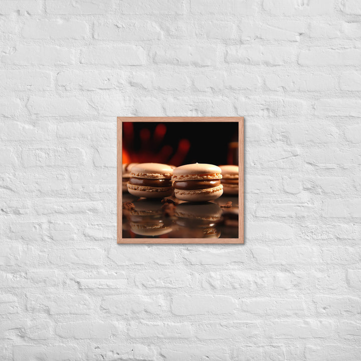 Coffee Macarons Framed poster 🤤 from Yumify.AI