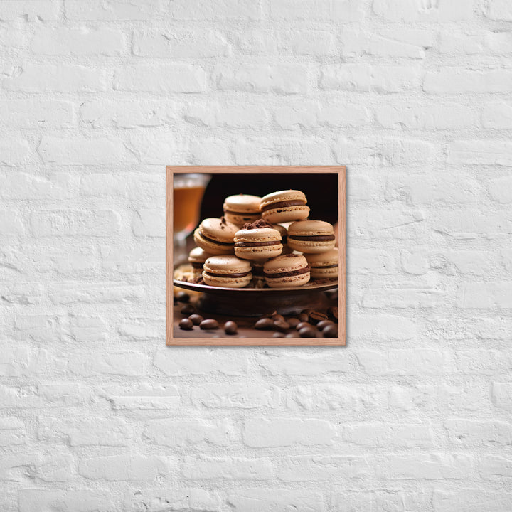 Coffee Macarons Framed poster 🤤 from Yumify.AI