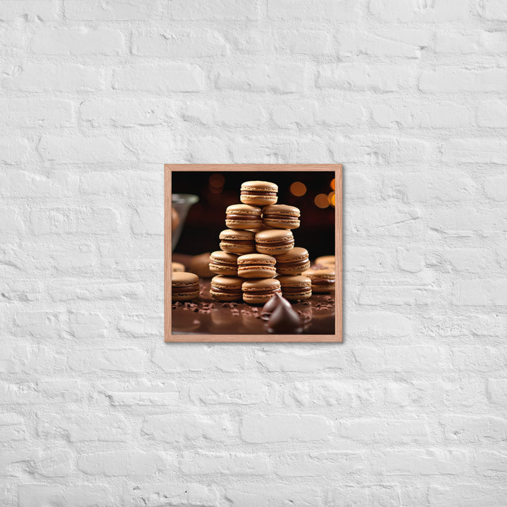 Chocolate Macarons Framed poster 🤤 from Yumify.AI