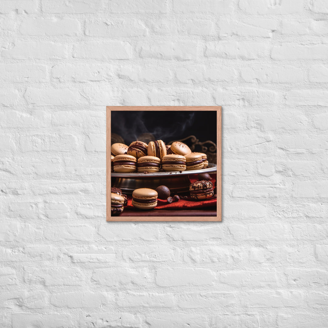 Chocolate Macarons Framed poster 🤤 from Yumify.AI