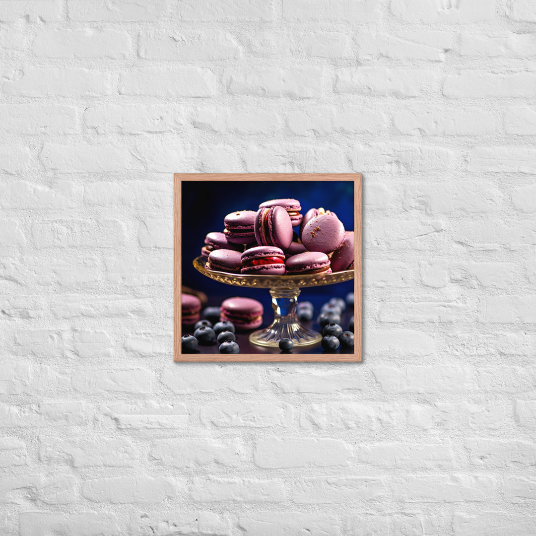 Blueberry Macarons Framed poster 🤤 from Yumify.AI