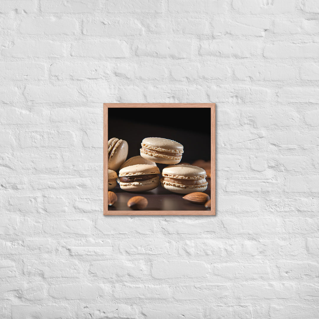 Almond Macarons Framed poster 🤤 from Yumify.AI