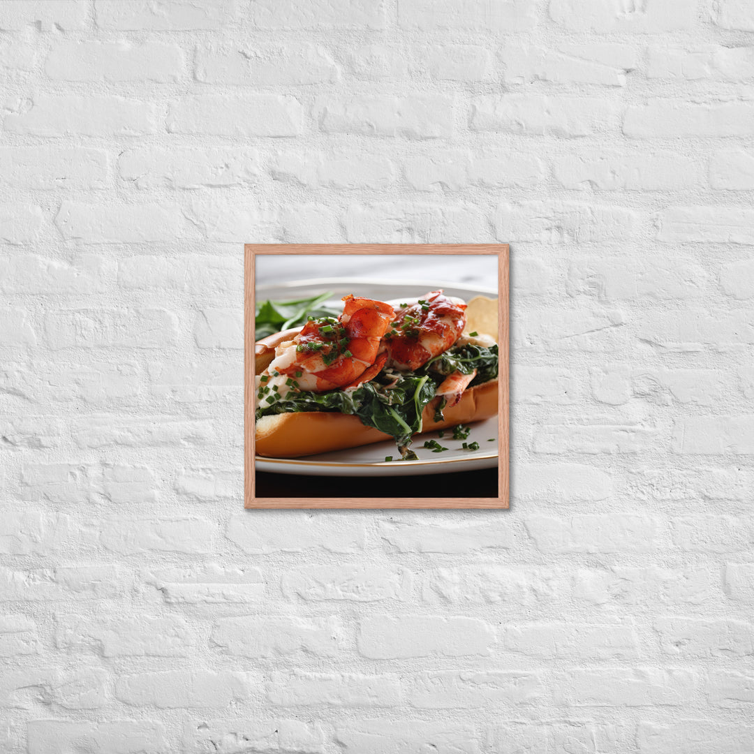 Tarragon Lobster Roll Framed poster 🤤 from Yumify.AI