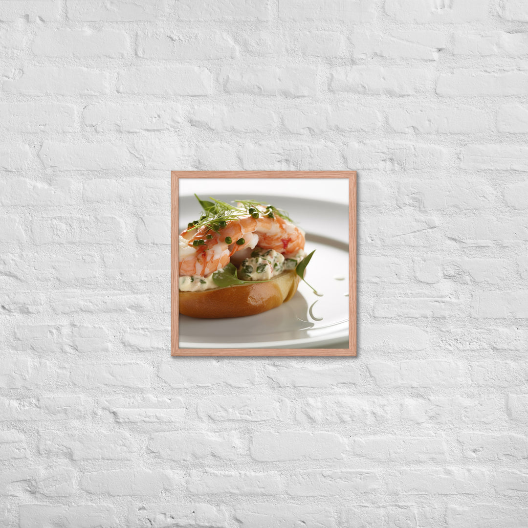 Tarragon Lobster Roll Framed poster 🤤 from Yumify.AI