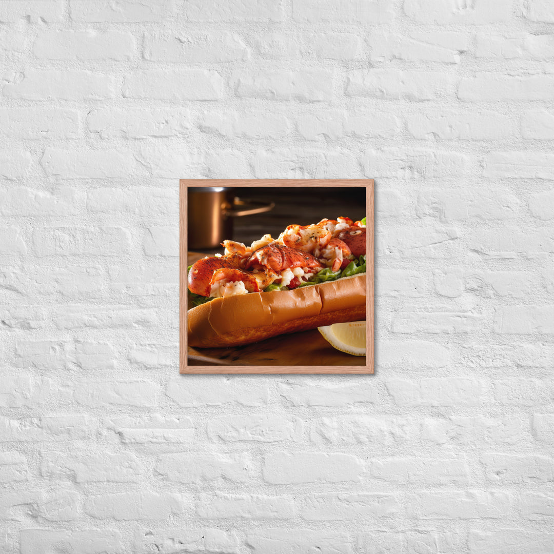 Spicy Lobster Roll Framed poster 🤤 from Yumify.AI