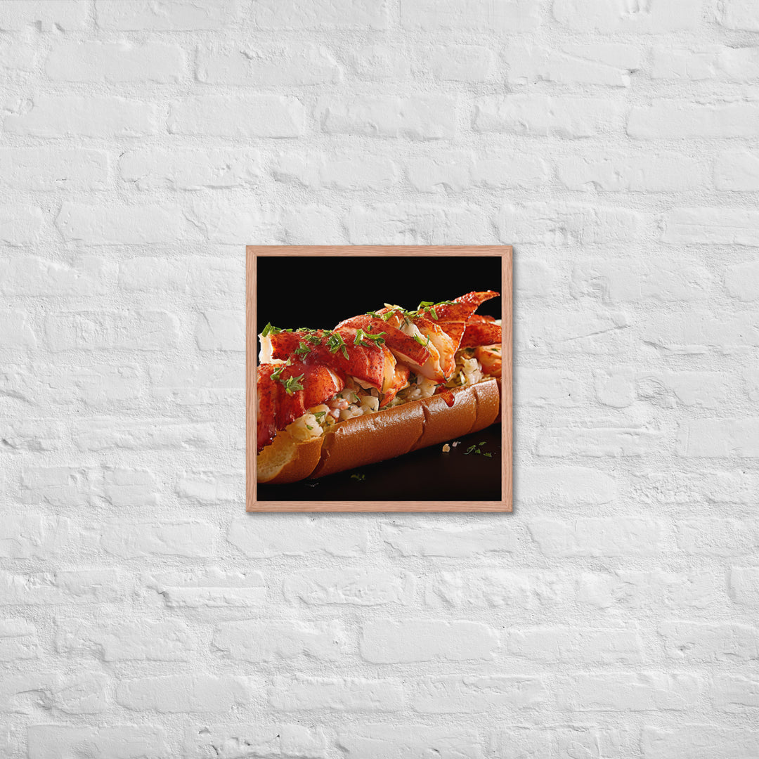 Spicy Lobster Roll Framed poster 🤤 from Yumify.AI