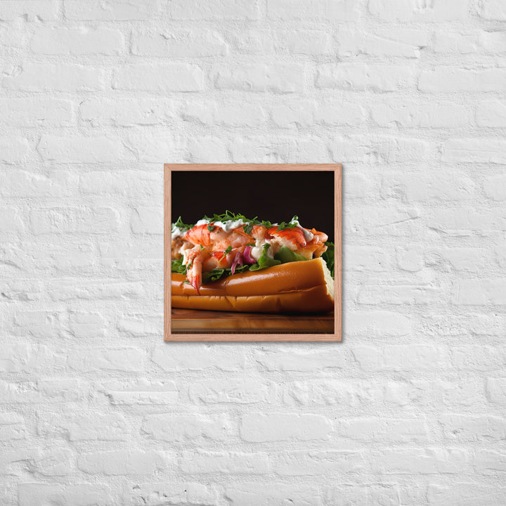 Maine Style Lobster Roll Framed poster 🤤 from Yumify.AI