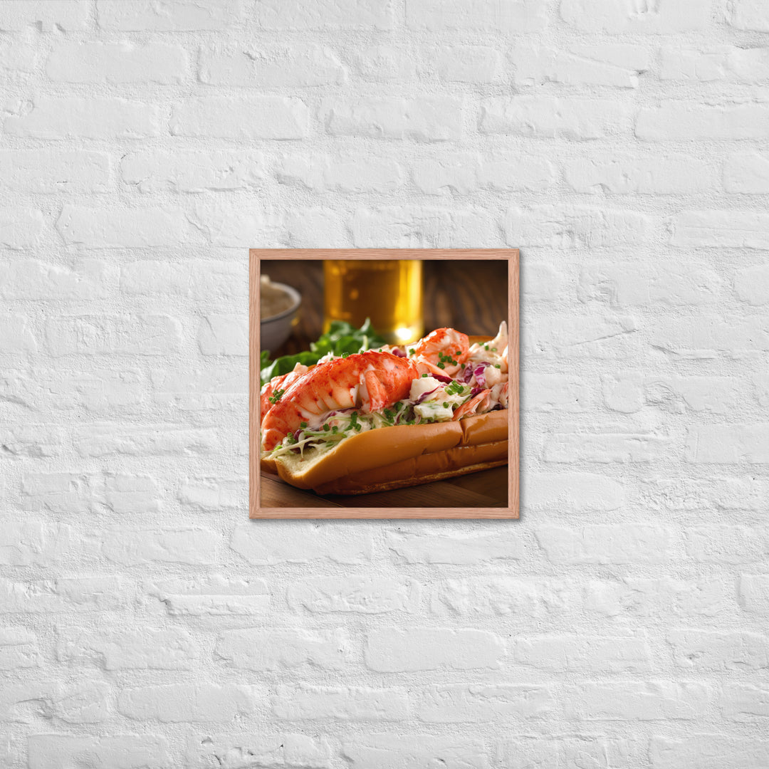 Maine Style Lobster Roll Framed poster 🤤 from Yumify.AI