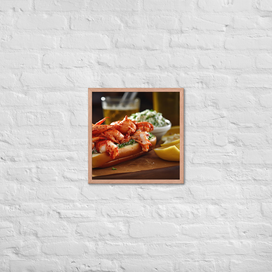 Lemon Butter Lobster Roll Framed poster 🤤 from Yumify.AI