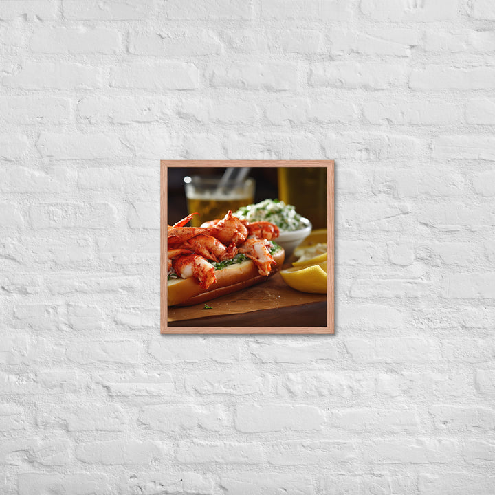 Lemon Butter Lobster Roll Framed poster 🤤 from Yumify.AI