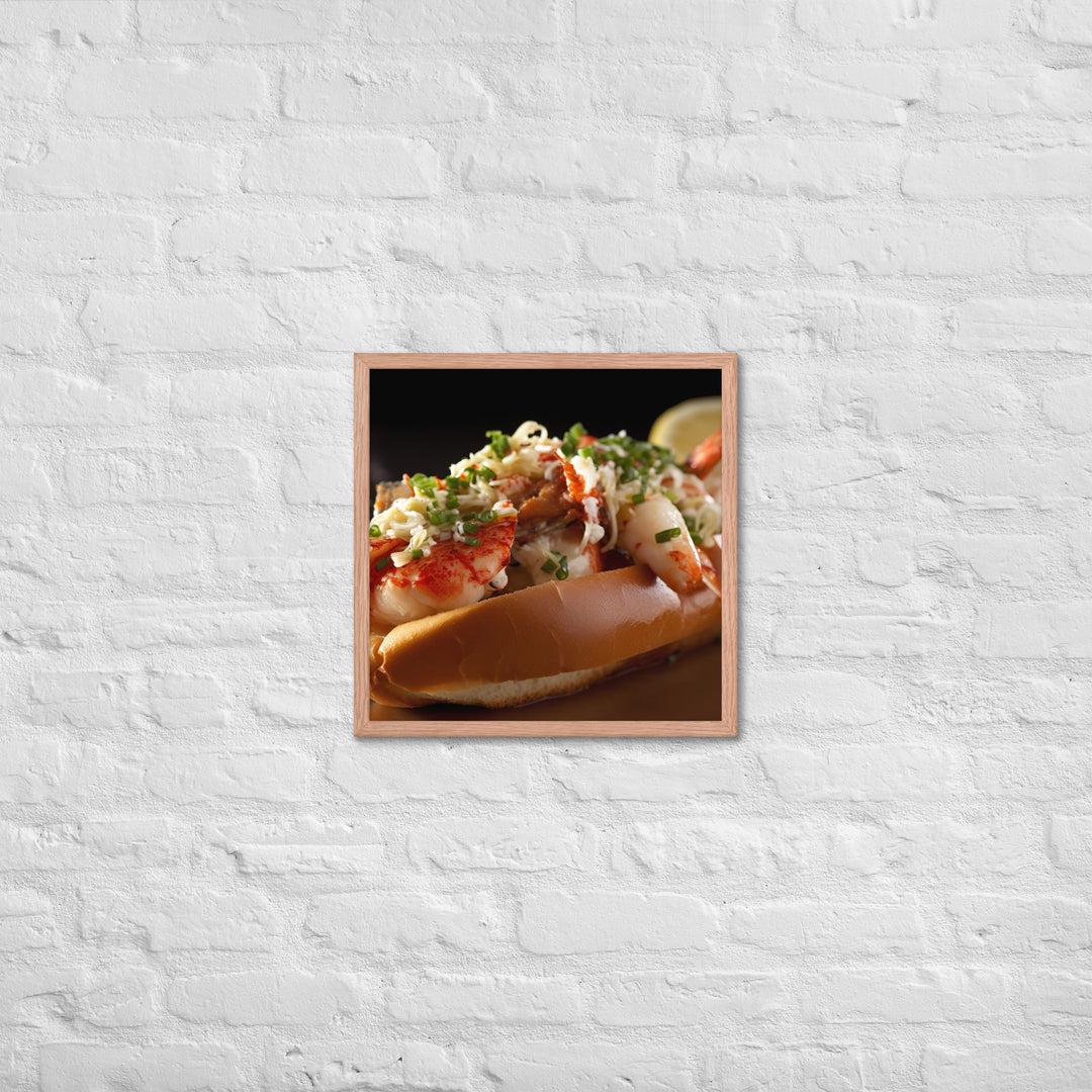 Lemon Butter Lobster Roll Framed poster 🤤 from Yumify.AI