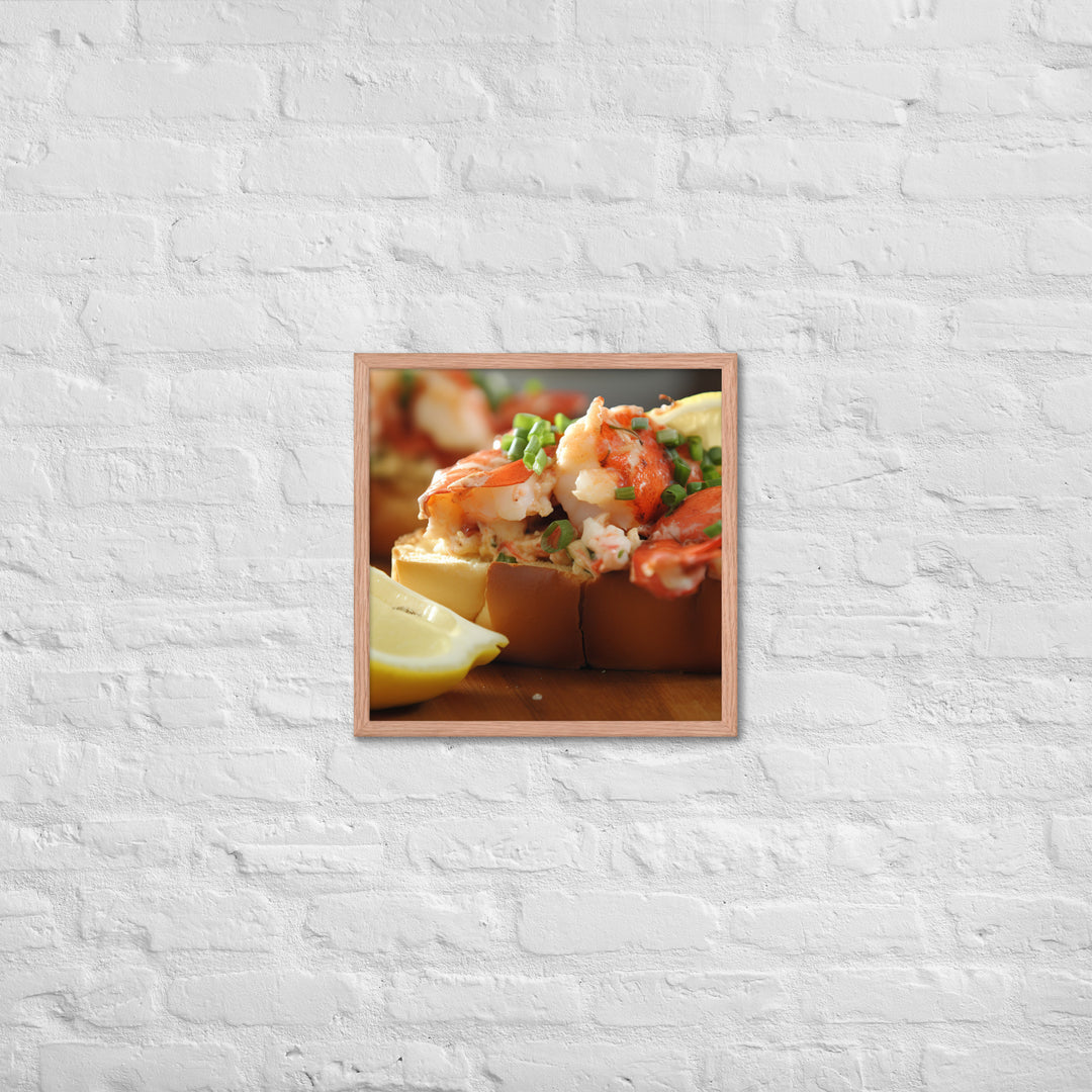 Lemon Butter Lobster Roll Framed poster 🤤 from Yumify.AI