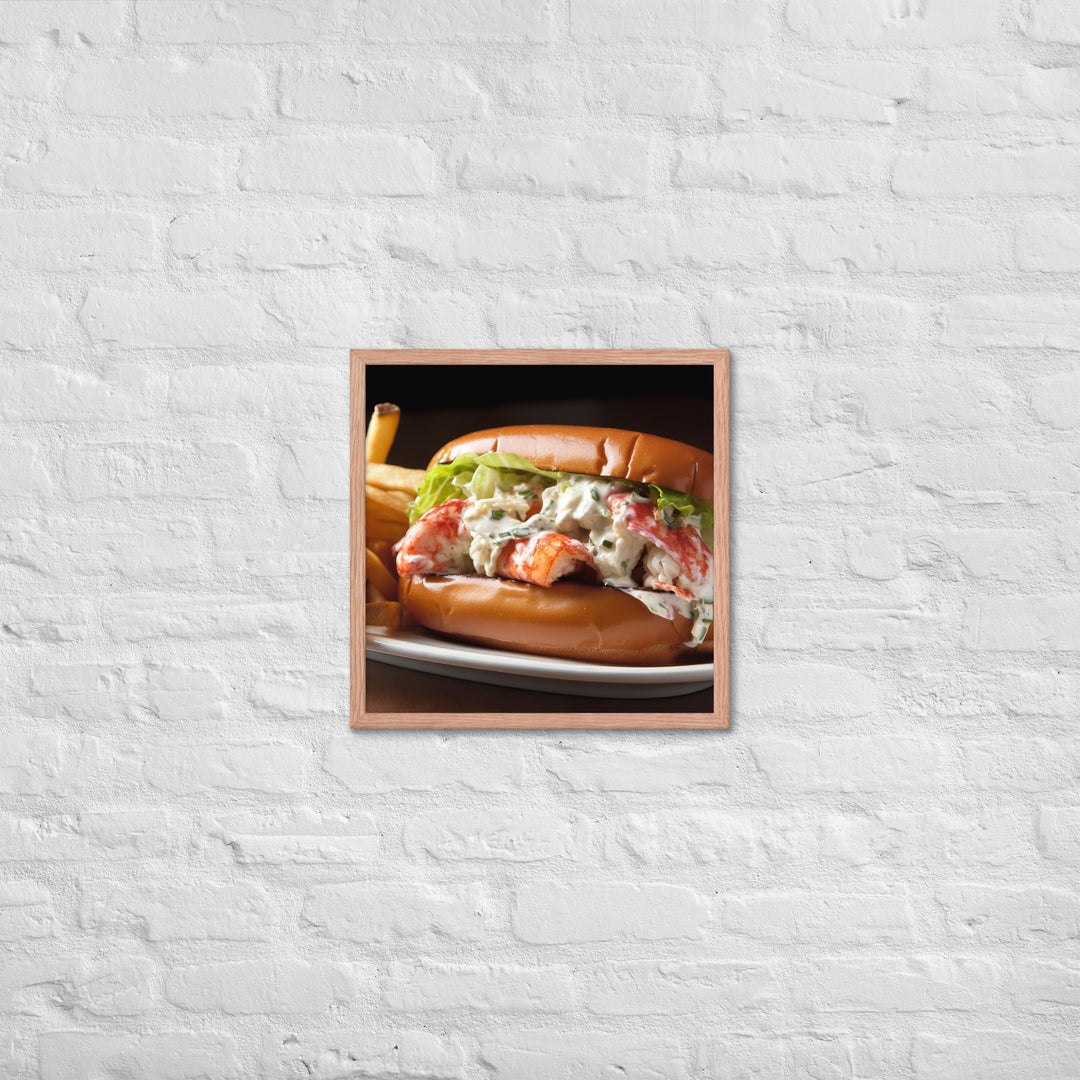 Connecticut Style Lobster Roll Framed poster 🤤 from Yumify.AI