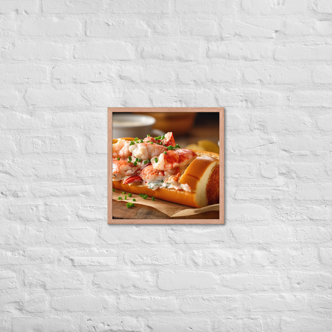 Classic Lobster Roll Framed poster 🤤 from Yumify.AI