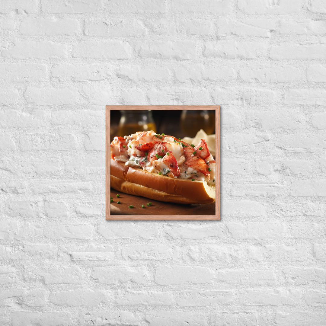 Classic Lobster Roll Framed poster 🤤 from Yumify.AI