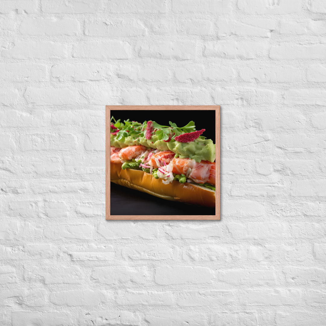 Avocado Lobster Roll Framed poster 🤤 from Yumify.AI