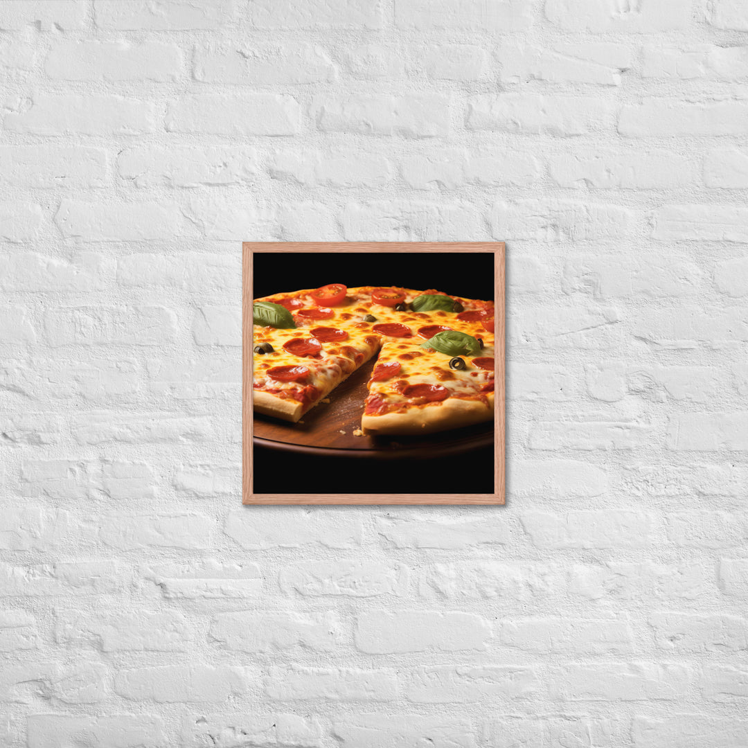 Cheese Pizza Framed poster 🤤 from Yumify.AI