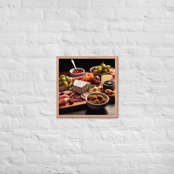 Cheese and Charcuterie Platter Framed poster 🤤 from Yumify.AI