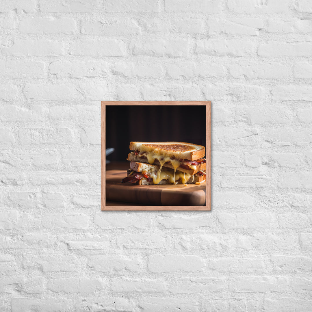 Swiss and Bacon Grilled Cheese Framed poster 🤤 from Yumify.AI