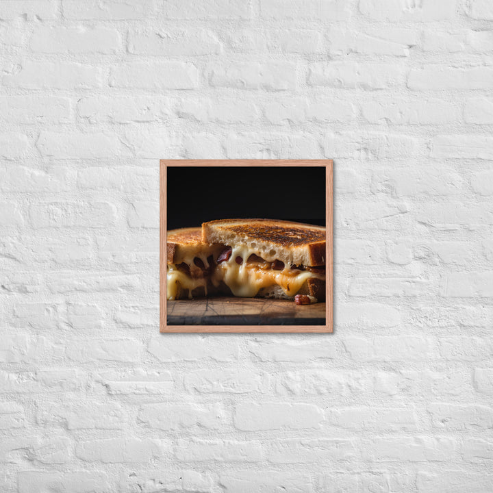 Swiss and Bacon Grilled Cheese Framed poster 🤤 from Yumify.AI