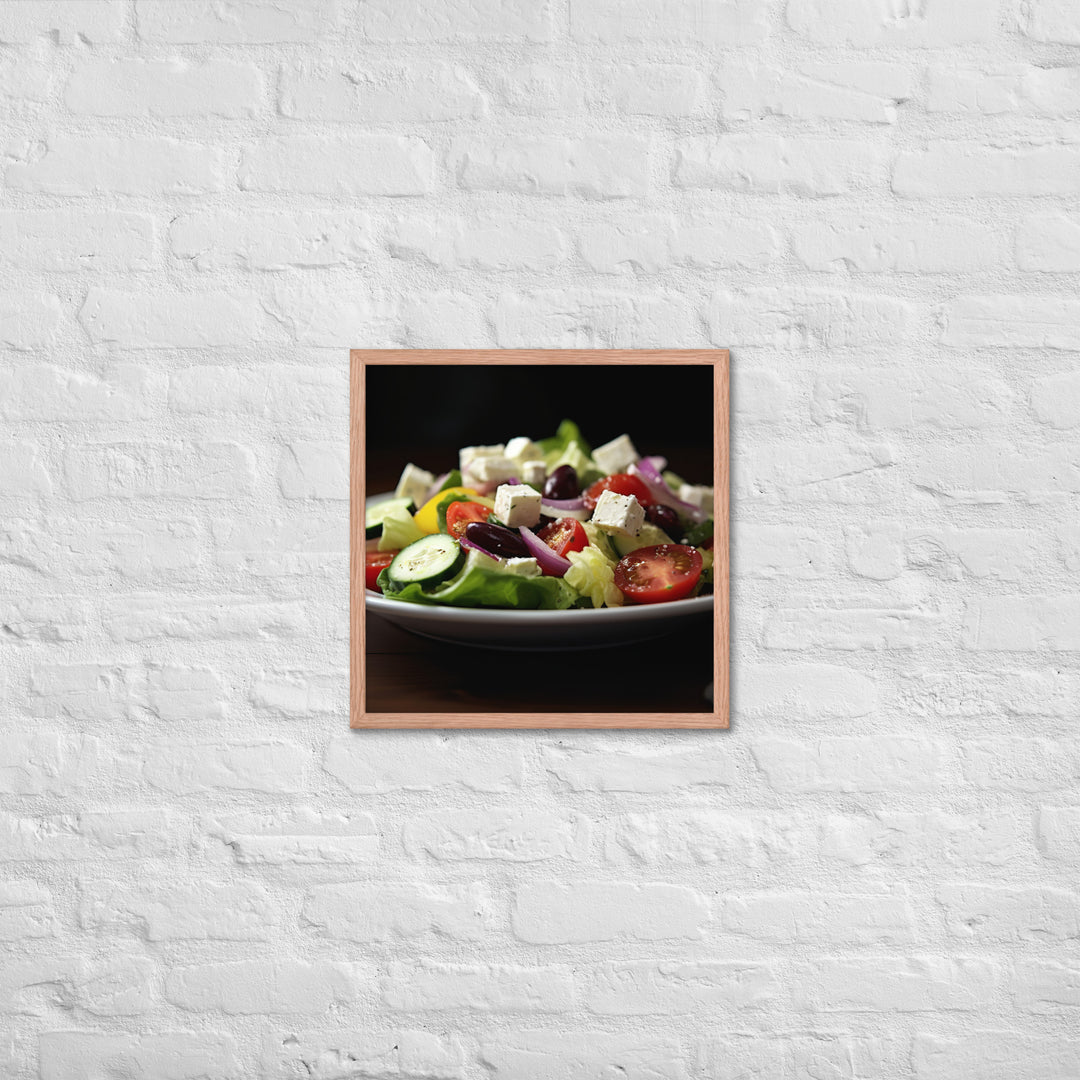 Greek Salad with Feta Framed poster 🤤 from Yumify.AI