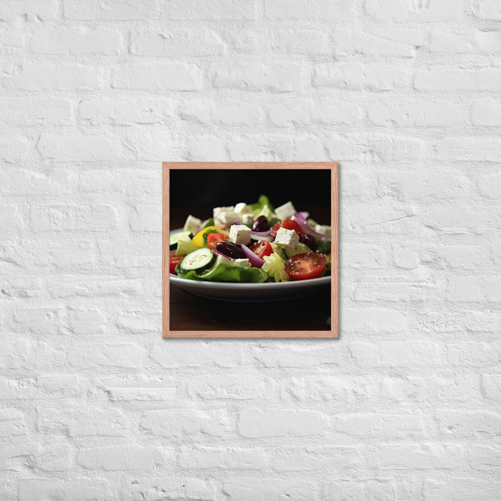 Greek Salad with Feta Framed poster 🤤 from Yumify.AI