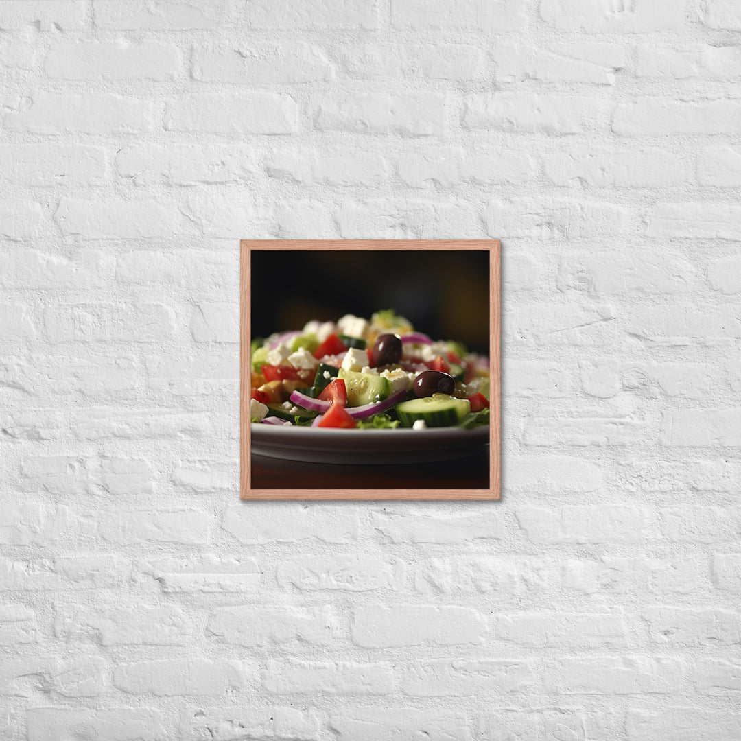 Greek Salad with Feta Framed poster 🤤 from Yumify.AI