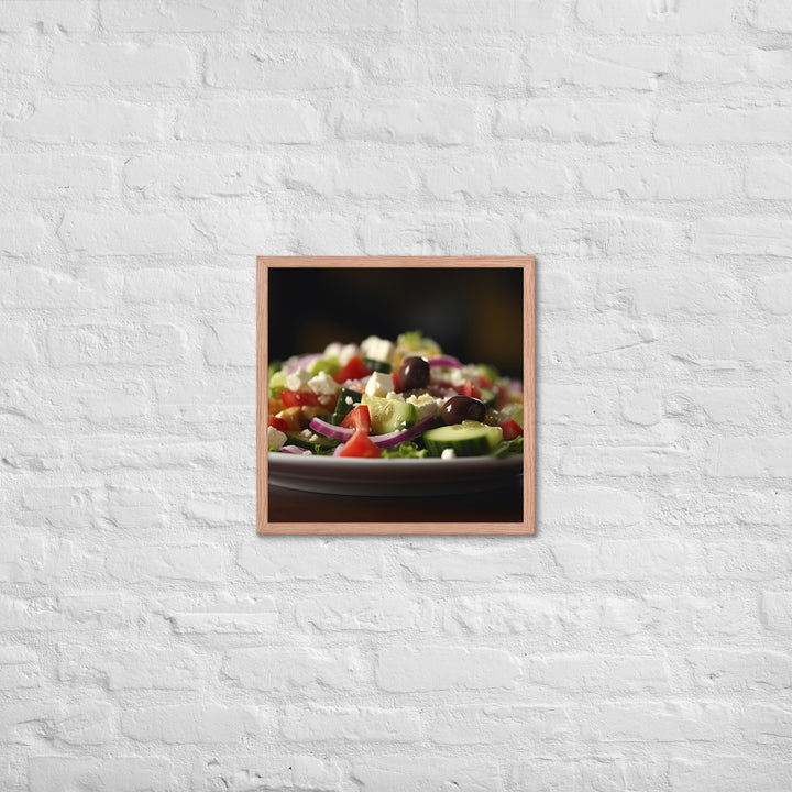 Greek Salad with Feta Framed poster 🤤 from Yumify.AI