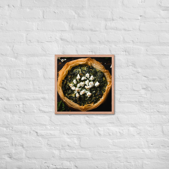 Feta and Spinach Tart Framed poster 🤤 from Yumify.AI