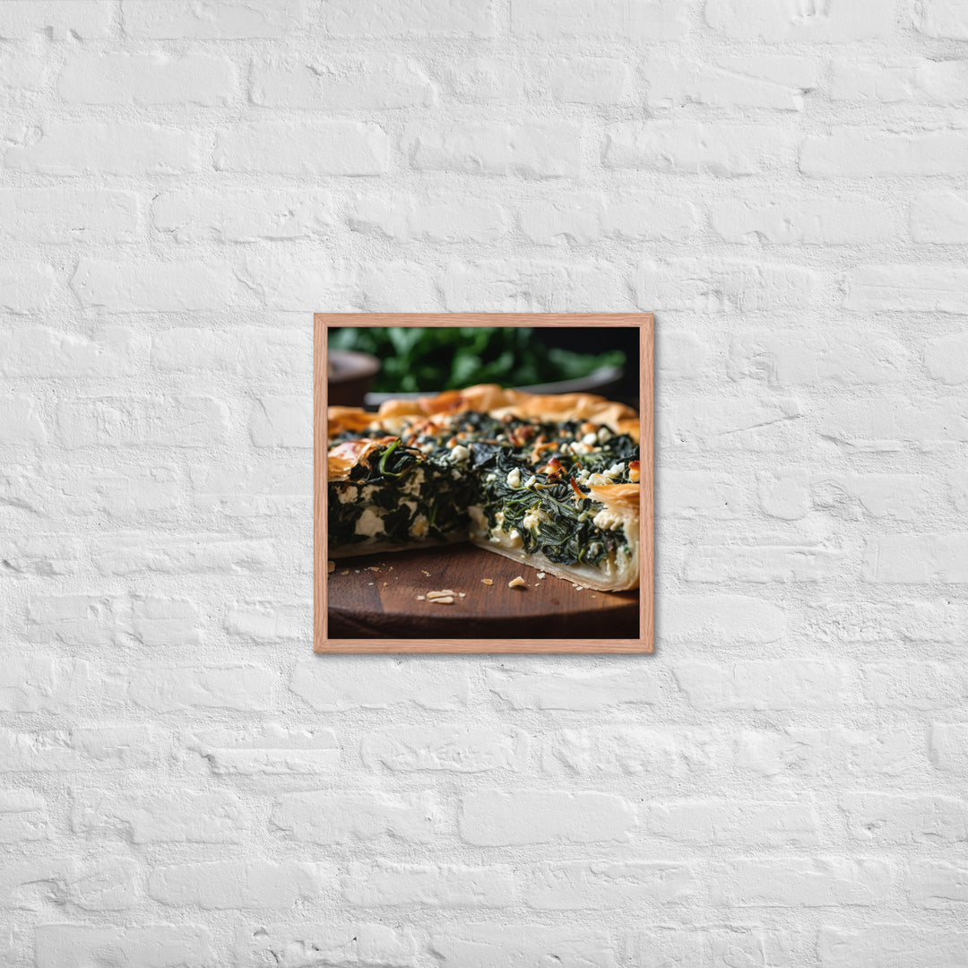 Feta and Spinach Tart Framed poster 🤤 from Yumify.AI