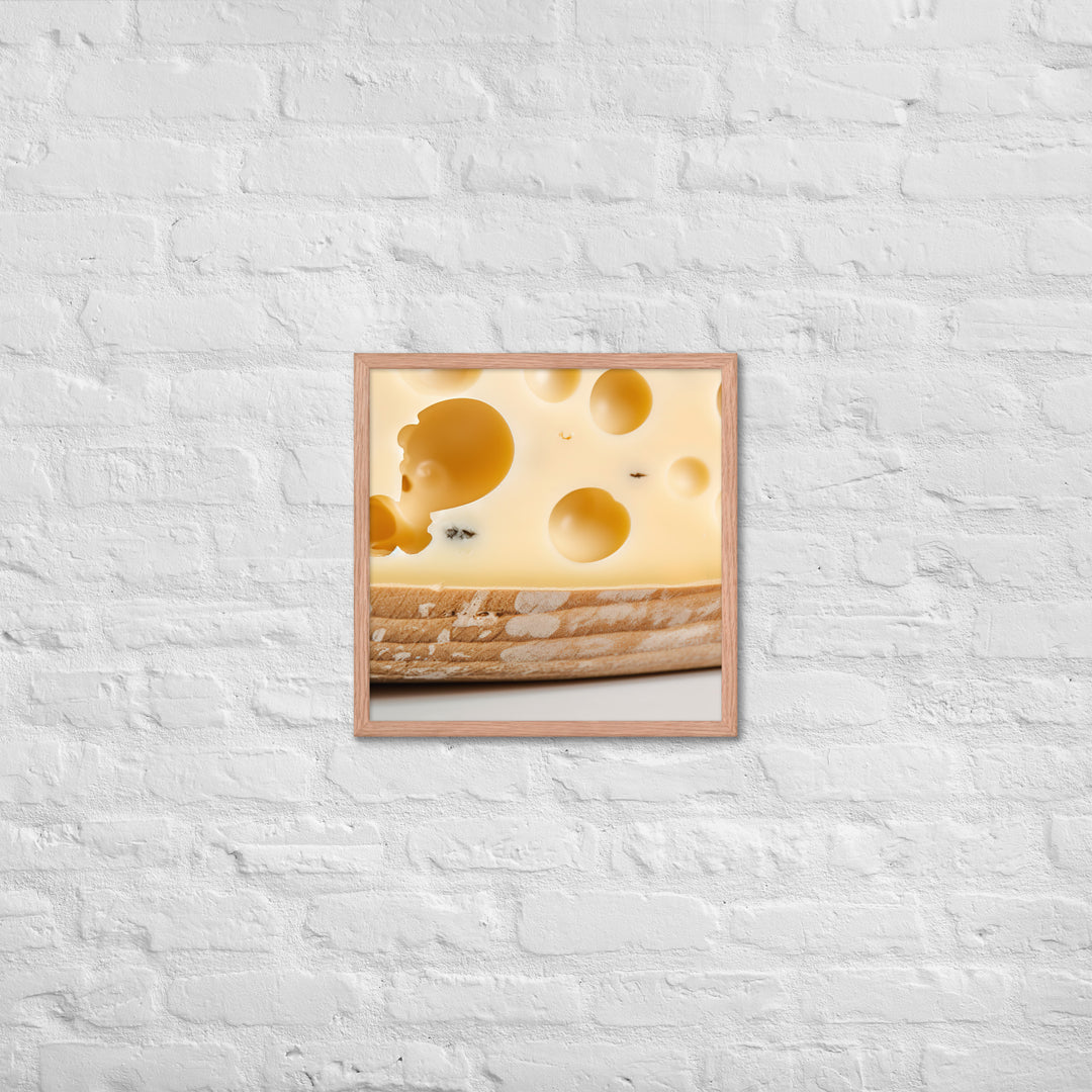 Classic Swiss cheese Framed poster 🤤 from Yumify.AI