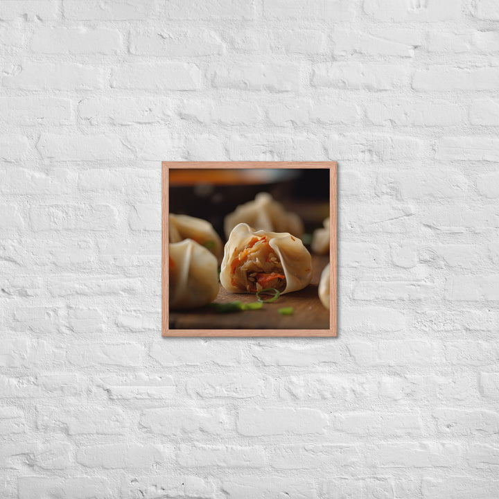 Kimchi Dumplings Framed poster 🤤 from Yumify.AI