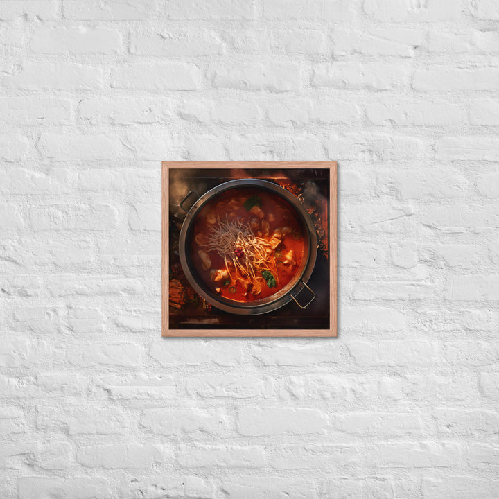 A hot pot filled with Kimchi Framed poster 🤤 from Yumify.AI