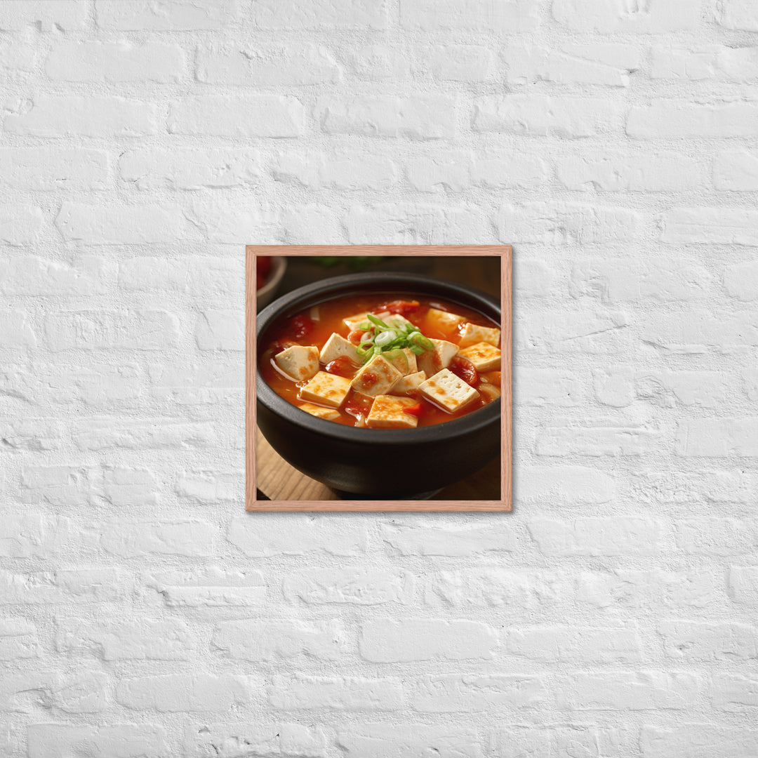 Kimchi Tofu Soup Framed poster 🤤 from Yumify.AI