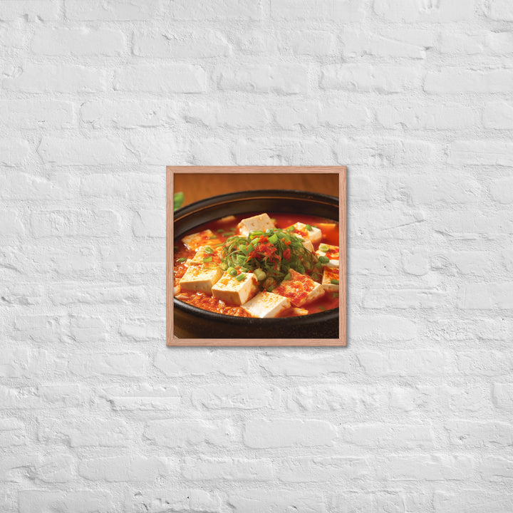 Kimchi Tofu Soup Framed poster 🤤 from Yumify.AI