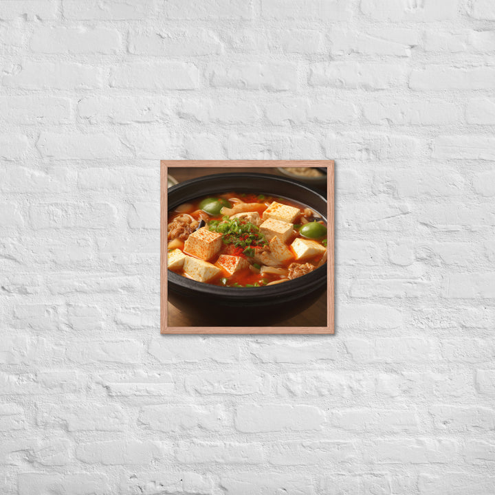 Kimchi Tofu Soup Framed poster 🤤 from Yumify.AI