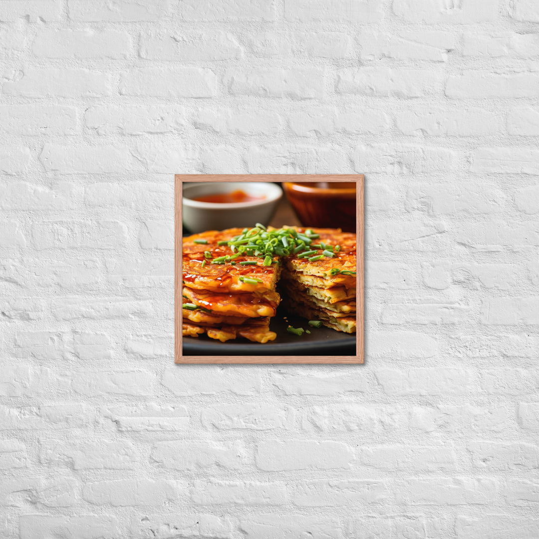 Kimchi Pancake Framed poster 🤤 from Yumify.AI