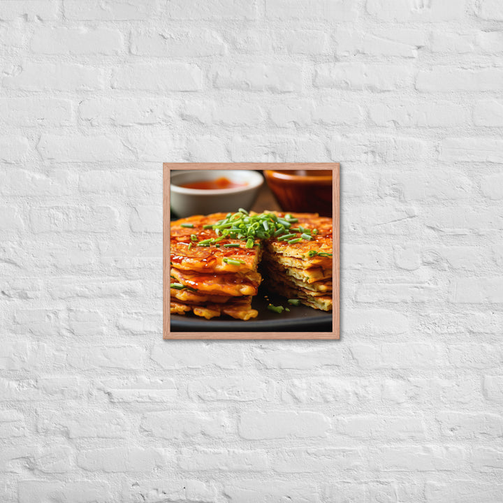 Kimchi Pancake Framed poster 🤤 from Yumify.AI