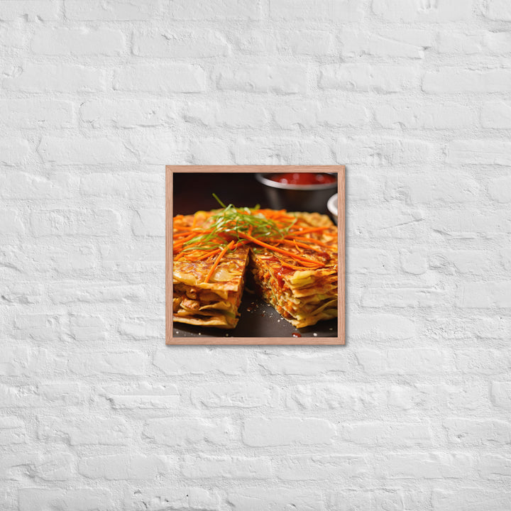 Kimchi Pancake Framed poster 🤤 from Yumify.AI