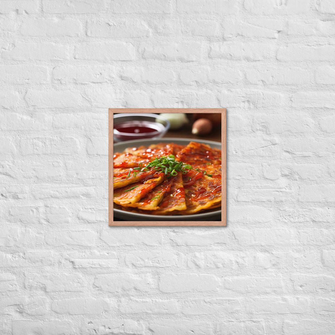 Kimchi Pancake Framed poster 🤤 from Yumify.AI