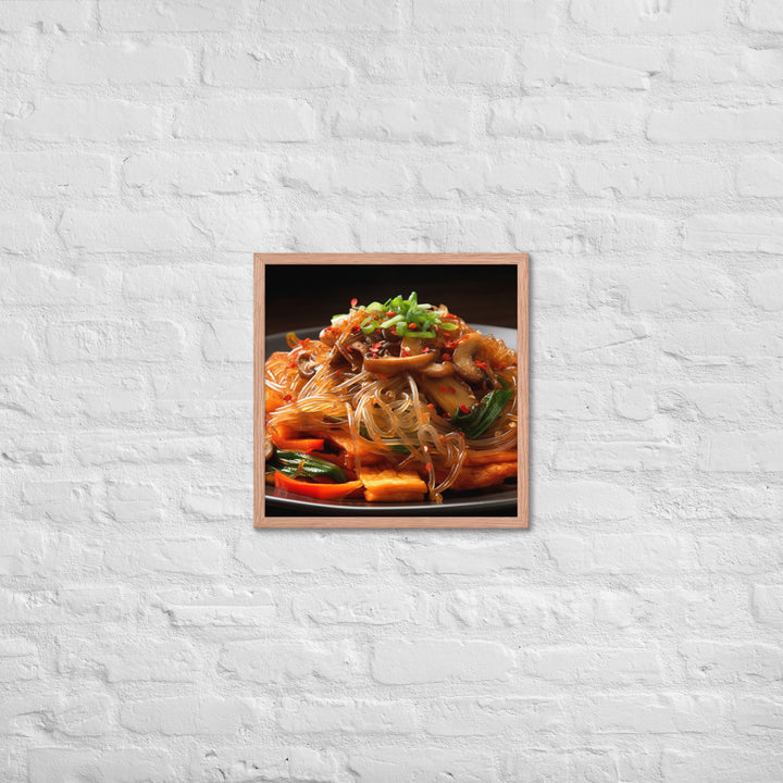 Kimchi Japchae Framed poster 🤤 from Yumify.AI