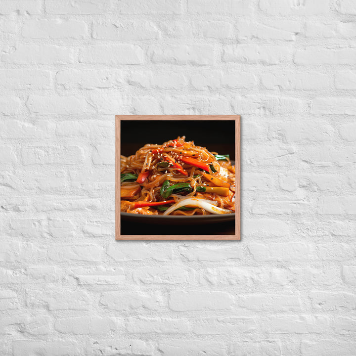 Kimchi Japchae Framed poster 🤤 from Yumify.AI