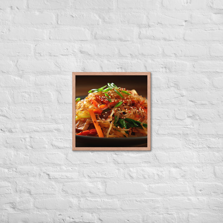 Kimchi Japchae Framed poster 🤤 from Yumify.AI